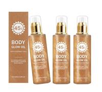 Huile de crème solaire SPF 45 | 100 ml de protection UV non grasse légère et hydratante pour le visage pour les hommes Skin sensible aux femmes - Travel Beach Sports Outdoor (3pcs)