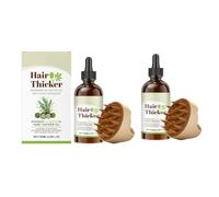 Huile de croissance des cheveux au romarin, huile plus forte et épaississante des cheveux, avec un masseur de cuir chevelu en silicone, sérum anti-chute, huile nourrissante (2pcs)