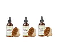 Huile de croissance des cheveux au romarin, huile plus forte et épaississante des cheveux, avec un masseur de cuir chevelu en silicone, sérum anti-chute, huile nourrissante (3pcs)