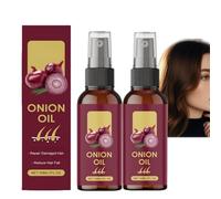 Huile de croissance des cheveux d'oignon rouge avec racine de gingembre - Huile hydratante anti-chute des cheveux pour le cuir chevelu sain, soutien à la croissance des cheveux (2)