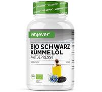 Huile de Cumin Noir Bio - 240 capsules Végétaliennes - Hautement Dosées : 1000mg d'Huile de Cumin Noir Égyptienne par Dose Journalière - dont 50% d'Acide Linoléique - Pressée à Froid - 100% Végétale