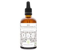 Huile de cumin noir bio pour chien 100 ml - pressée à froid issue de l'agriculture biologique contrôlée DE-ÖKO-060, flacon compte-gouttes 100 ml - avec vitamine C et Omega 3 6