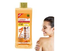 Huile de curcuma - 300 ml d'huile éclaircissante pour le corps et le visage - Avec vitamine C - Hydratation en profondeur - Huiles hydratantes pour la peau - Super blanchissant - Huile de massage au