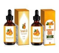 Huile de curcuma pour le visage, lot de 2 - Huile essentielle curcuma naturelle pour éclaircir la peau, formule végétalienne et sans cruauté envers les animaux ;1 ;1