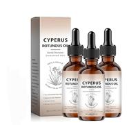 Huile de Cyperus Rotundus Velura, Réduit la repousse des poils, Huile naturelle de Cyperus Rotundus pour l'épilation, Hydrate et apaise, Douce, Réduit la pilosité, Peau lisse (3PCS)