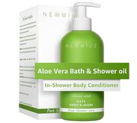 Huile de douche à l'Aloe Vera - Soin naturel après la douche pour peau sèche sous la douche, apaisant et hydratant - Non gras, avoine, miel, jojoba, soin spa, cadeau spa, 10 fl. oz
