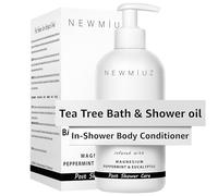 Huile de Douche au Tea Tree - Soin Post-Douche pour Peau Sèche sous la Douche, Énergisant et Hydratant pour le Corps et les Jambes, Spa au Magnésium à la Menthe Poivrée, Cadeau de Soins Spa.
