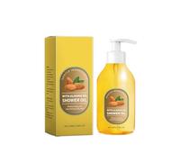 Huile de douche corporelle, huile de bain nettoyante et hydratante douce à l'huile d'amande douce et à la vitamine E, lisse et hydratée, soin de la peau rafraîchissant pour homme et femme