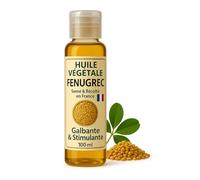 Huile de Fenugrec Française- Qualité Premium-Développe le Galbe Fessier- Poitrine-Hanches-Nourrit Protège la Peau et Cheveux 100% Naturelle- 100 ML