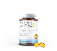 Super Diet – OM3 Huile de foie de morue – Vitamines A et D – Défenses immunitaires – 120 capsules