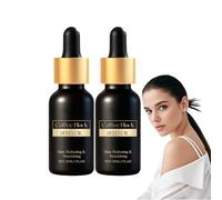 Huile de graine noire de café, Sérum huileux au café pour le visage, sérum pour la peau enrichi en vitamine E, aide à atténuer l'apparence des ridules, convient à tous les types de peau (2 bouteilles)