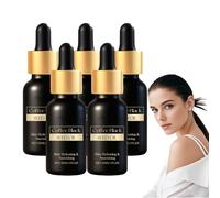 Huile de graine noire de café, Sérum huileux au café pour le visage, sérum pour la peau enrichi en vitamine E, aide à atténuer l'apparence des ridules, convient à tous les types de peau (5 bouteilles)
