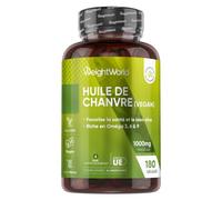 Huile de Graines de Chanvre 1000mg, 180 Gélules Omega 3 Vegan (6 Mois)