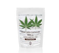 Huile de graines de chanvre 300 mg 90 gélules - Complément nutritionnel pressé à froid pour la santé cardiaque, le soutien de la peau et les acides gras oméga