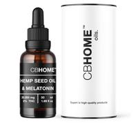 Huile de Graines de Chanvre 40% + Mélatonine - 50 ml - Base de Coco et Graines de Chanvre Biologiques - Pressée à Froid - Sans Additifs - 100% Végétale - Certifiée Biologique UE