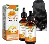 Huile de graines de citrouille pour la croissance des cheveux et la peau, huile biologique 100% pure pressée à froid, soin nourrissant pour cuir chevelu, visage, ongles et corps (2pcs)