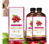 Huile de graines de rose pour le visage, Huile de rose pressée à froid, Huiles pour le visage avec gua sha, Huiles pour le visage et le corps pour femmes, Huile végétale polyvalente pour (2)