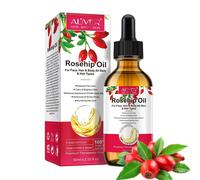 Huile de graines d'églantier Huile de rose musquée Visage Cheveux Pression à froid Bio Vegan, 2x 60ml
