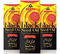 Huile de graines noires 300 ml (3 x 100 ml) - 6 % TQ - Force maximale - Qualité vierge certifiée pressée à froid - Riche en oméga 3 6 et 9 - Convient aux végétaliens - Est.1995