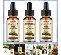 Huile De Jojoba Biologique, Huile Hydratante Pure Pour Le Visage, Les Cheveux Et Les Ongles De La Peau Relaxeur Nature,60 Ml-3pcs