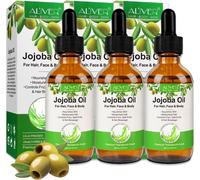 Huile de jojoba Huile pour les cheveux Huile de massage Soins capillaires Soins de la peau pressée à froid Bio Vegan, 3x 60ml