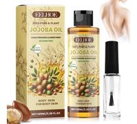 Huile de Jojoba Naturelle 100 ml - Sérum Capillaire 100% Huile de Jojoba Bio pressée à froid, riche en Vitamine E, convient pour les cheveux, le visage et le corps, hydratant pour la santé de la peau.