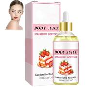 Huile de jus pour le corps Shortcake aux fraises Huile pour le corps hydratante Huile de jus pour le corps Saveur de fraise Muscle relaxant pour hommes et femmes Huile de massage Réduire la peau sèche