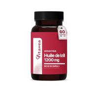 Huile de Krill Antarctique 1200mg - Oméga 3 (EPA & DHA) & Astaxanthine naturelle - Riche en phospholipides - 60 Capsules - Fabriqué en France - Vitavea
