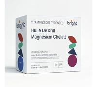 Huile de krill de l'Antarctique - Oméga-3 avec EPA et DHA + magnésium chélaté - Haute absorption avec phospholipides et astaxanthine - Favorise la santé du cœur et des articulations |