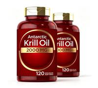Huile De Krill Omega 3 Softgels 2000 Mg For Les Articulations Cœur-cerveau | Supplément D'huile De Krill Antarctique For La Mémoire De La Mobilité Articulaire Et La Santé Immunitaire(2pcs)