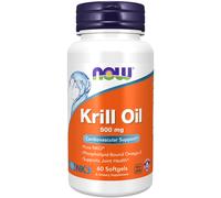 Huile de krill pure NKO 500 mg 60 gélules molles cœur et cerveau Now Foods