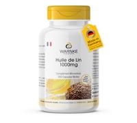 Huile de lin 1000mg - 300 gélules - 1000mg par gélule - pressée à froid - Oméga 369 + vitamine E - acide alpha-linolénique - HAUTEMENT DOSÉE - Qualité pharmaceutique allemande | Warnke Vitalstoffe