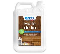 Onyx - Huile de Lin pour Bois - 100% Graines de Lin - Protection, Rénovation et Entretien Bois Extérieurs et Sols Poreux - Fabrication Française - 5L