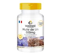 Huile de Lin 500mg - 250 gélules - Préssée à froid - avec vitamine E | Warnke Vitalstoffe - Qualité des pharmacies allemandes