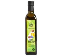 Huile de Lin Alimentaire Bio 500ml CiboCrudo - Pressée à Froid Brute Pure - Riche en Omega 3 Antioxydants Vitamines - Usage Alimentaire et Cosmétique Vegan EU Organic Made in Italy