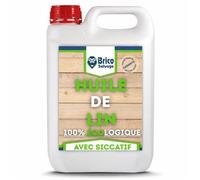 Huile de lin avec siccatif standard pour bois - BRICOSALVAJE - Naturel - Satiné - 5L
