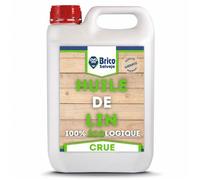 Huile de lin crue standard pour bois - BRICOSALVAJE - Naturel - Satiné - 5L