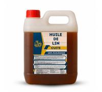 Huile de lin cuite premium pour bois - BRICOSALVAJE - Naturel - Satiné - 5L