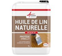 Huile de lin, naturelle pour bois extérieur et intérieur - 1 L - ARCANE INDUSTRIES
