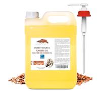 Huile de Lin VET Alimentaire pour Animaux | Digestion, Cœur, Vaisseaux Sanguins | Omega 3-6-9, Vitamines A-D-E-K | sans Substances Prohibées, 5000 ML