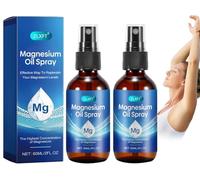 Huile de Magnésium Naturelle Bio en Spray,2pcs Huile De MagnéSium En Spray,100% Naturelle et Pur Magnesium Oil Sprays pour le Corps,Huile de Magnésium Pure pour les Pieds,60ml