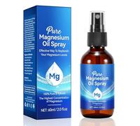 Huile de Magnésium Spray 60ml, 100% Naturelle et Pur Magnesium Oil Spray pour le corps, Huile de Magnesium Organique en Sprays pour le Sommeil, Sport, Massage, Relaxation Musculaire, Absorption Rapide