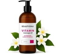 Huile de massage 500 ml - Parfum jasmin - Huile corporelle relaxante pour le massage, le bien-être et l'aromathérapie - Avec huile d'amande, huile d'avocat, huile de macadamia et vitamine E - Pour une