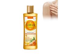 Huile De Massage À La Curcuma, 200ml Huile Douce 7 D'huile De Curcuma Pour Blanchir La Peau Huile Corporelle Douce 7 Éclaircissante Intensive, Massage Hydratante Pour Hommes Et Femmes
