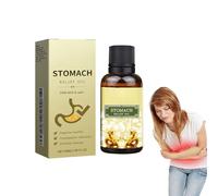 Huile de massage abdominal apaisante, Mélange relaxant pour l'estomac, pour un massage abdominal relaxant, tonifiant le corps et la peau, Mélange apaisant pour le confort de l'estomac (1 bouteille)