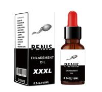 huile de massage améliorant les hommes, huile d'agrandissement du pénis pour hommes pour prolonger la vie sexuelle Massage génital masculin 10 ml Plus grand, plus long, plus fort (M,1PC)