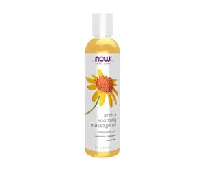 Huile de massage apaisante à l’arnica NOW (237 ml)