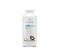 Huile de massage au chocolat pour un massage relaxant du corps | Mélange naturel d'huiles de pépins de raisin et d'avocat infusées au parfum de chocolat noir pour le soin de la peau 500 ml
