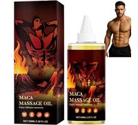 Huile de Massage au Maca pour Couples et Massage du Corps Entier, Huile Intime pour Hommes et Femmes, Effet Chauffant Relaxant, Texture Légère Non Grasse pour Moments Romantiques, 100 ml (1pcs)