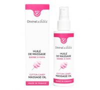 Huile de Massage Barbe a Papa BIO 100ml Divine xtases Sensuelle, Érotique & Comestible Massage Couple Hydratante à l'Argan Labellisée Nature & Progrès Fabriquée en France (Barbe a Papa)